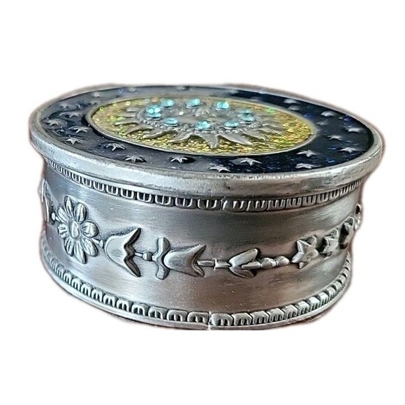 Welforth Pewter Sun & Stars Celestial Jewelry Box - Picture 3 of 7